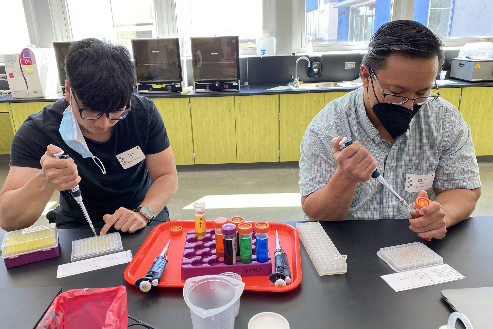 “Looking at the high level of performance at Genentech – where they get the foundations in high school – is beneficial, not just to me as a teacher, but to future generations.” – Chris Tolentino, El Cerrito High School (pictured right)