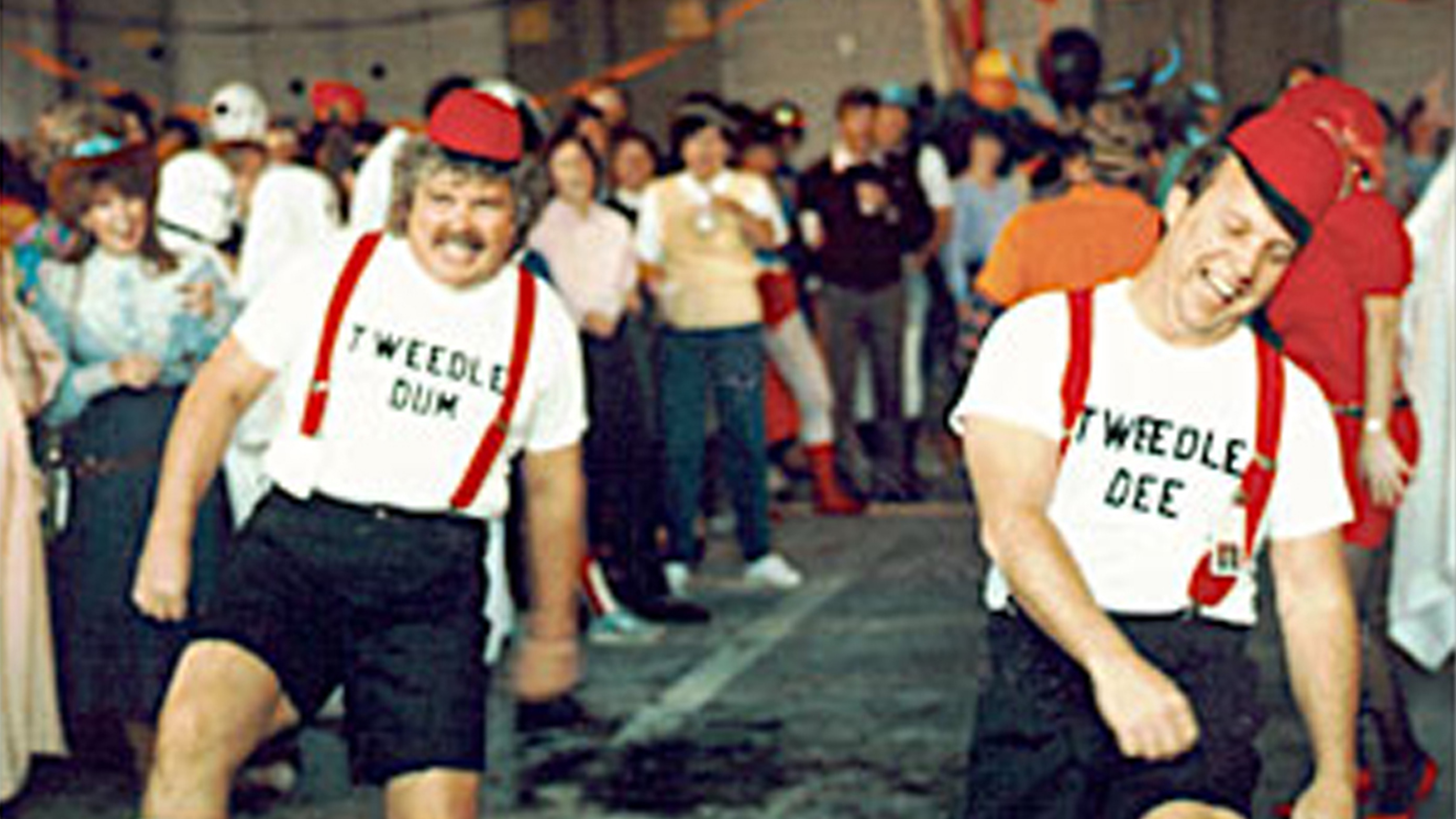 Co-founders Herb Boyer and Bob Swanson having fun at a Ho-Ho.